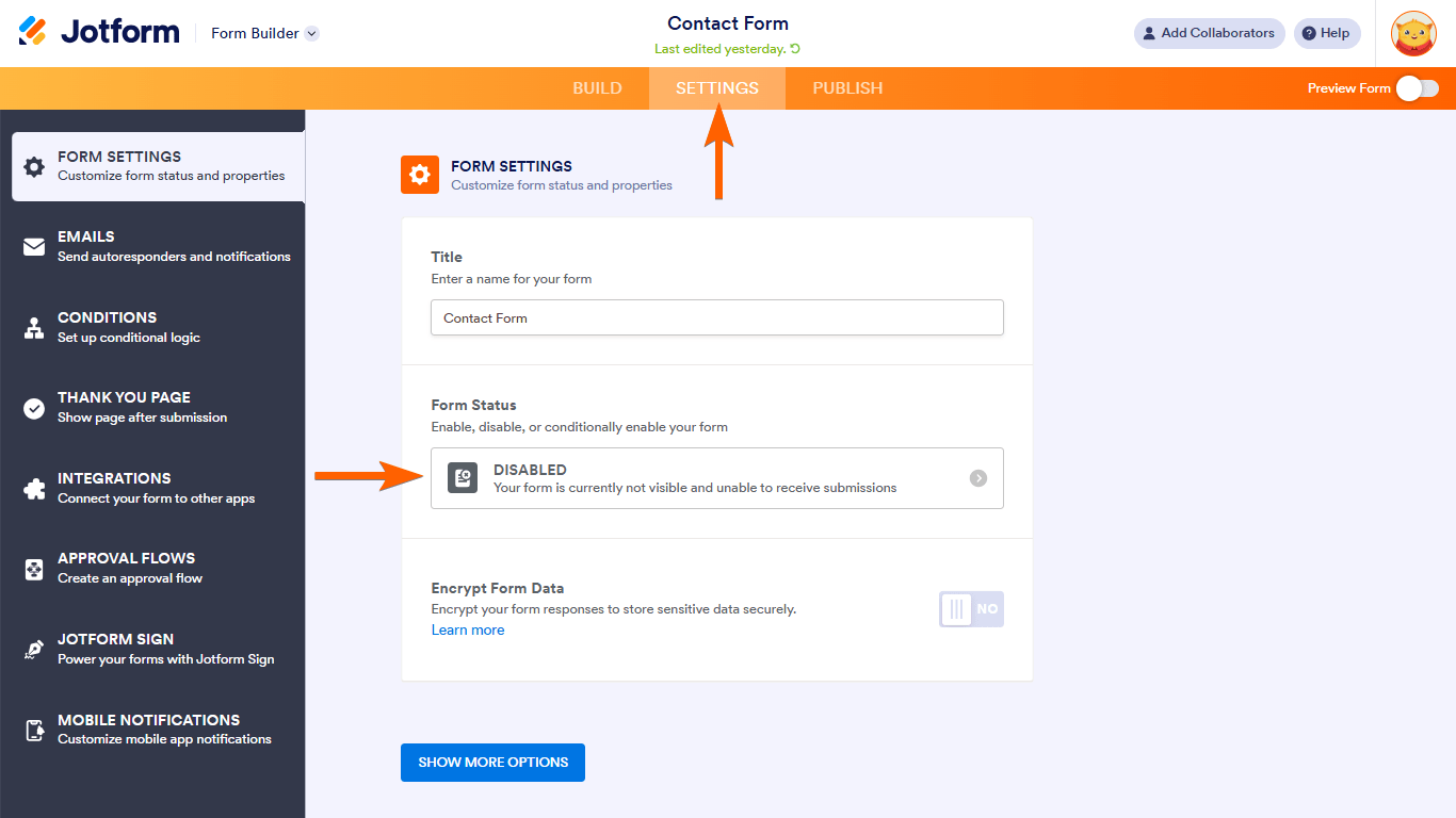 Pasos para acceder al Estado del Formulario en el Constructor de Formularios de Jotform
