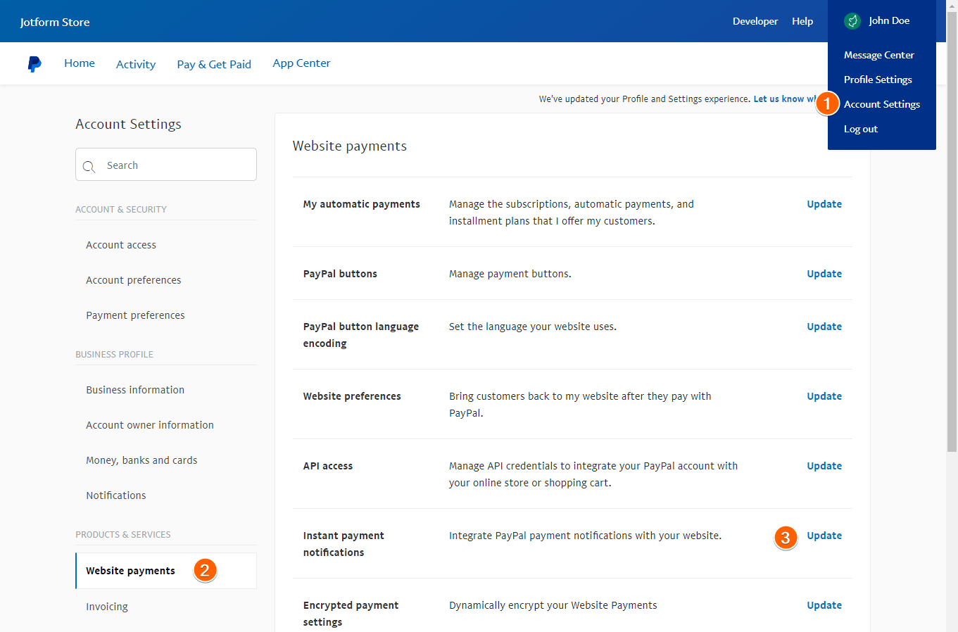 paypal-business-ipn-settings