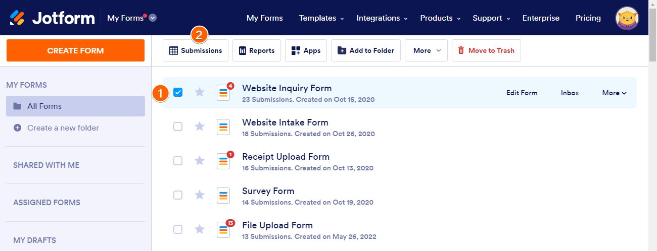 jotform-my-forms-view-submissions