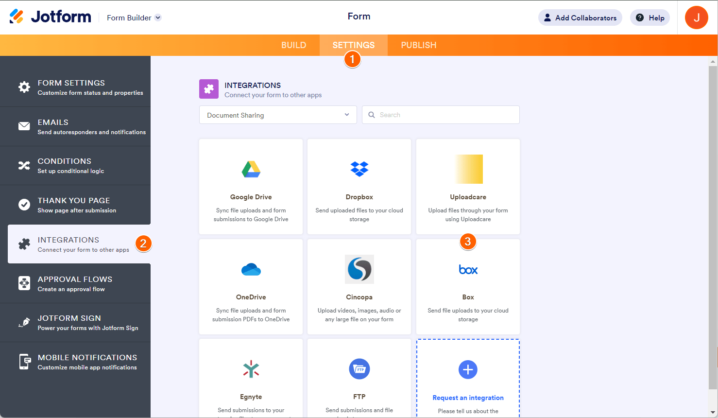 Integración de Jotform con Box