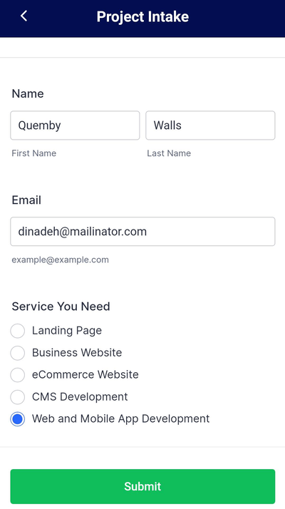 Editando envío desde la opción de edición en la app Jotform Mobile Forms