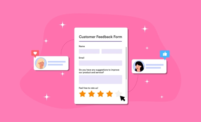What to include in a customer feedback form