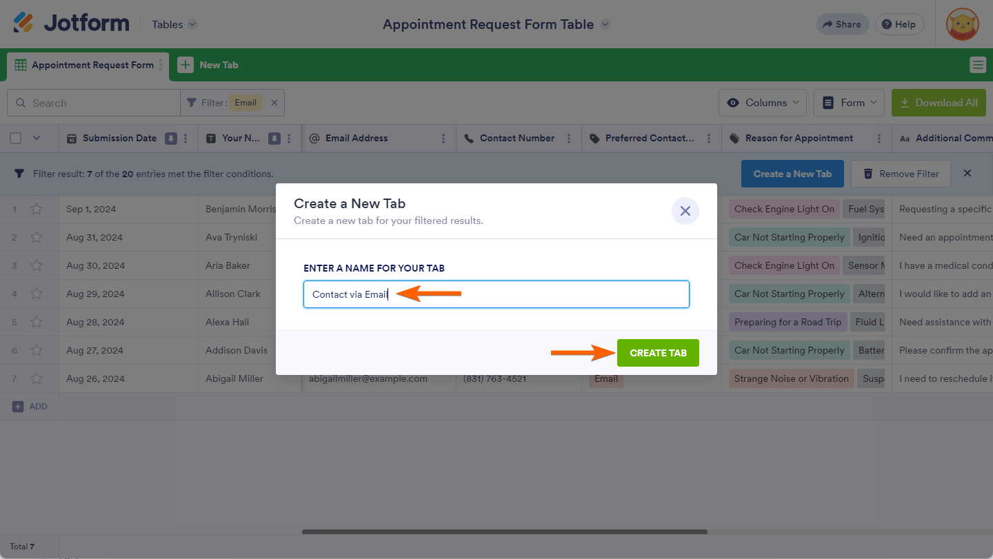 How to Search Submissions in Jotform Tables Image-6