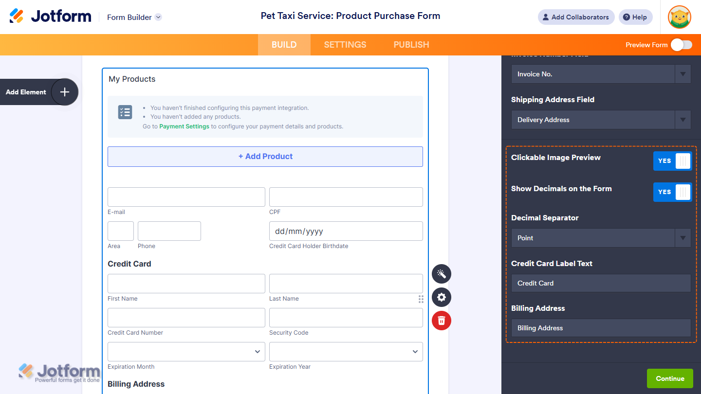 Other Additional Gateway Settings in the PagSeguro Integration window of the Jotform Form Builder
