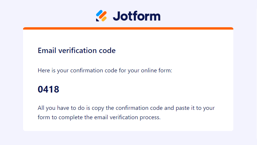 Der per E-Mail zugesandte Bestätigungscode