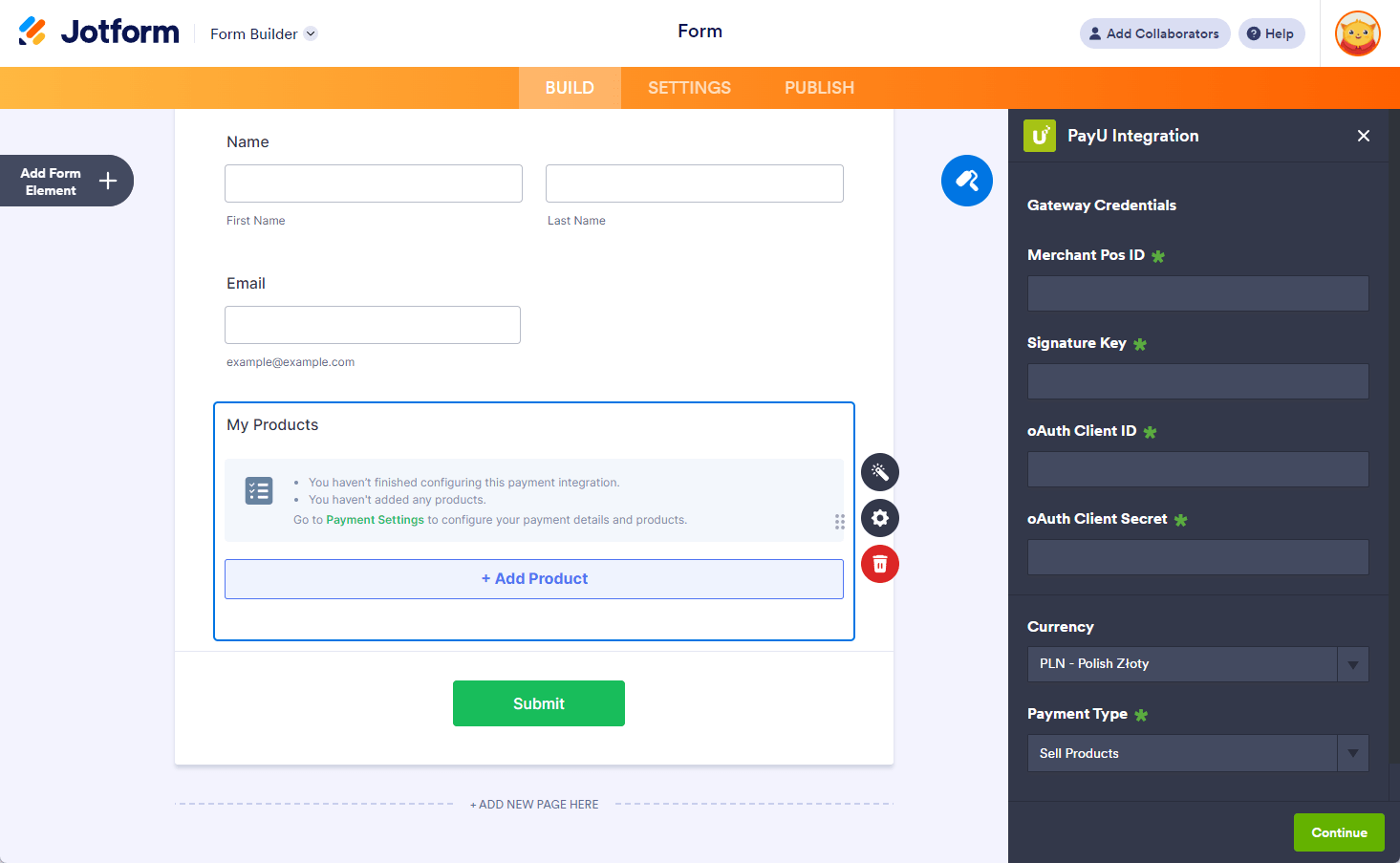 Configuración de Integración de PayU