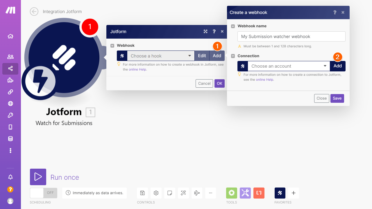 Adicionar conexão no Make