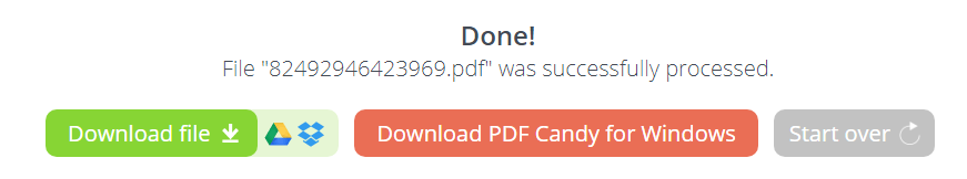 PDF Candy Done