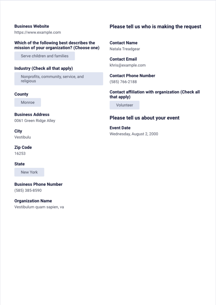 Donation Request
