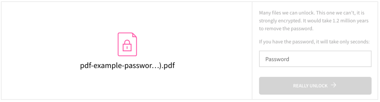 Really Unlock - SmallPDF