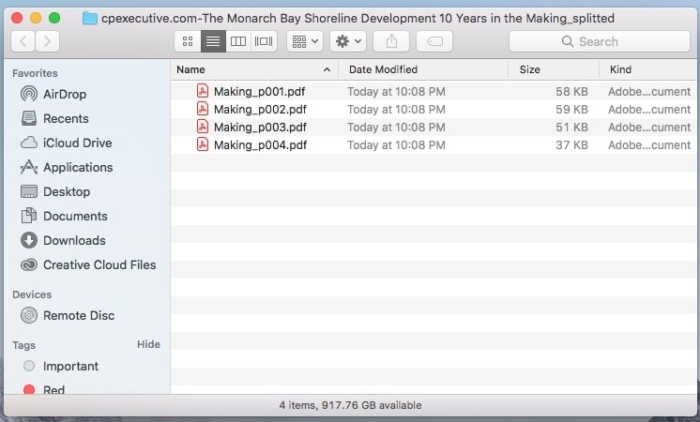 split PDF files in free online PDF Candy step 4