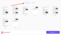 Seleccionar modo página, SmallPDF