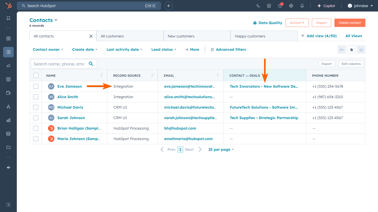 Deal associated Contact record created via Jotform HubSpot Integration