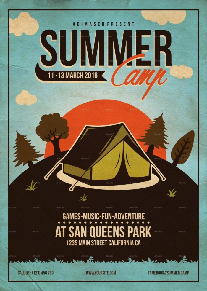 summer camp poster template