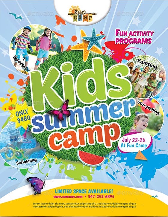 Summer Kids Festival Flyer Template