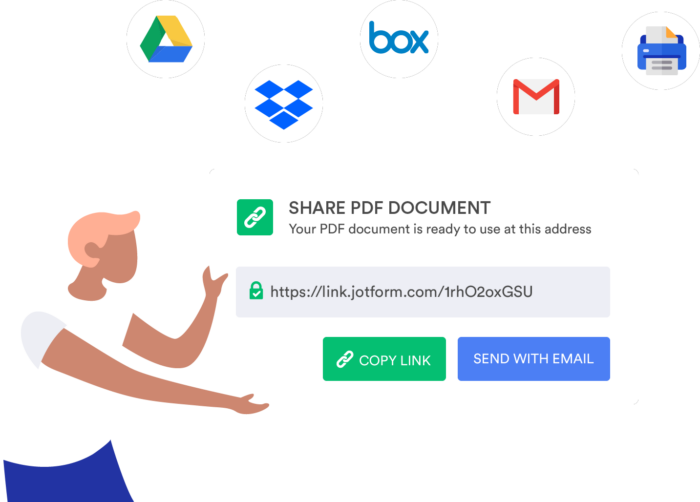Easily share PDFs with Jotform PDF Editor