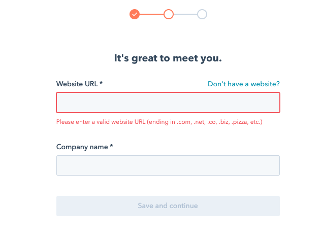 HubSpot Signup