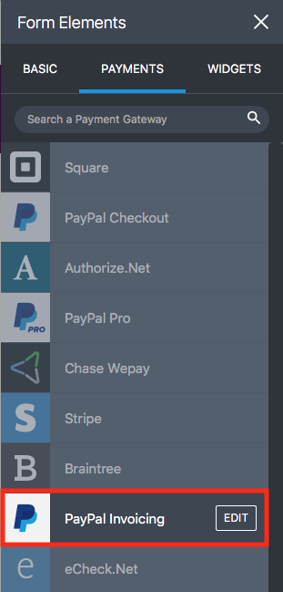 PayPal Invoicing