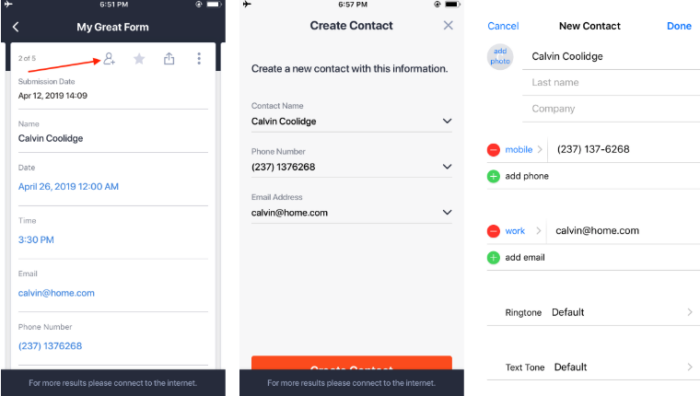 Offline forms