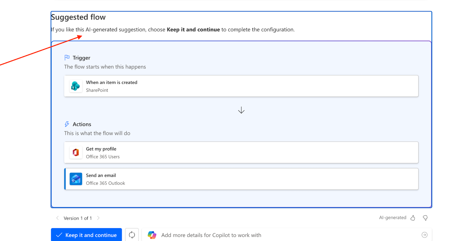 Microsoft Power Automate Suggested Template Properties