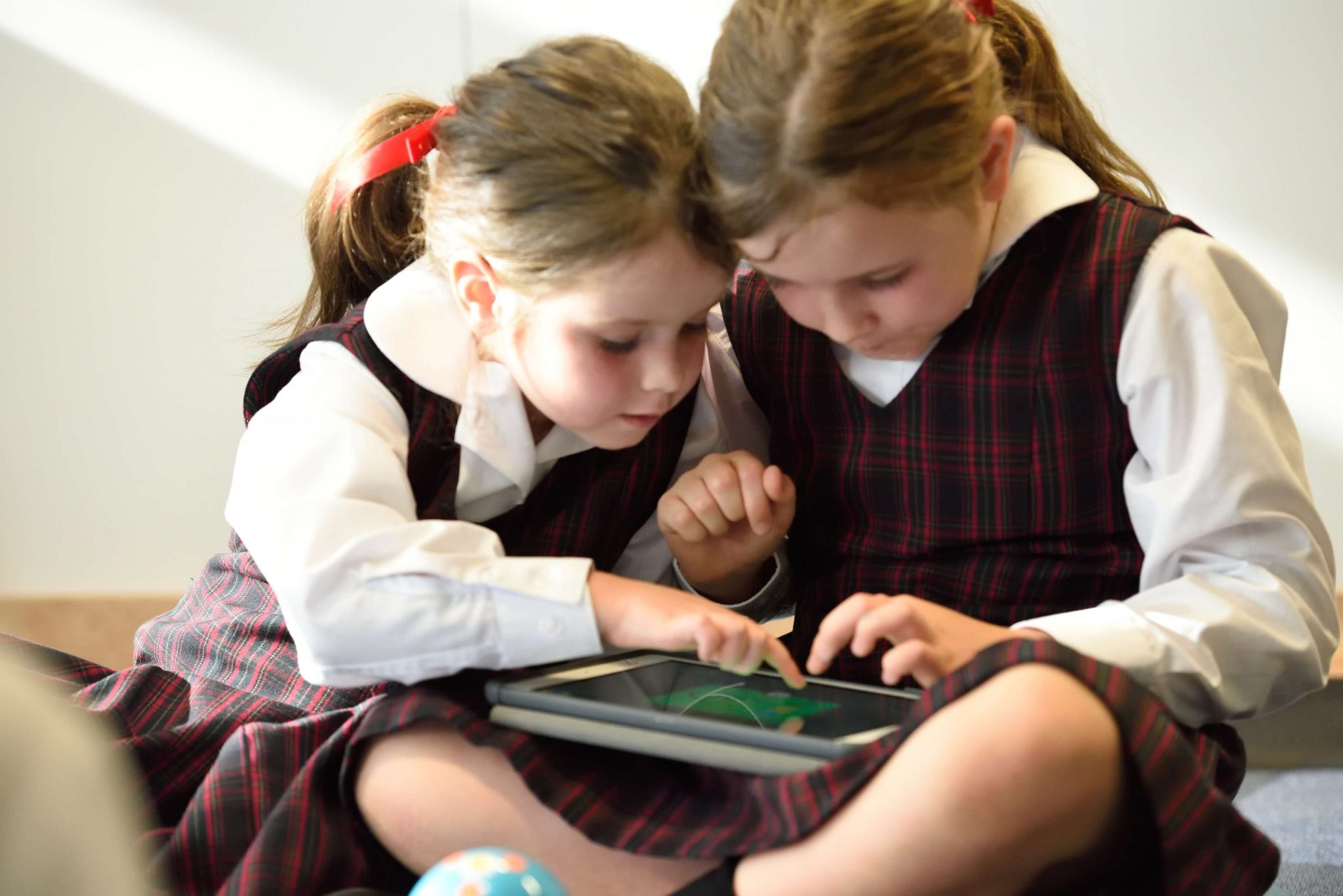 Student takes an online quiz