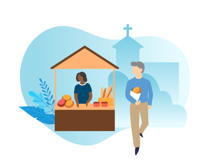 Bake sale of a church