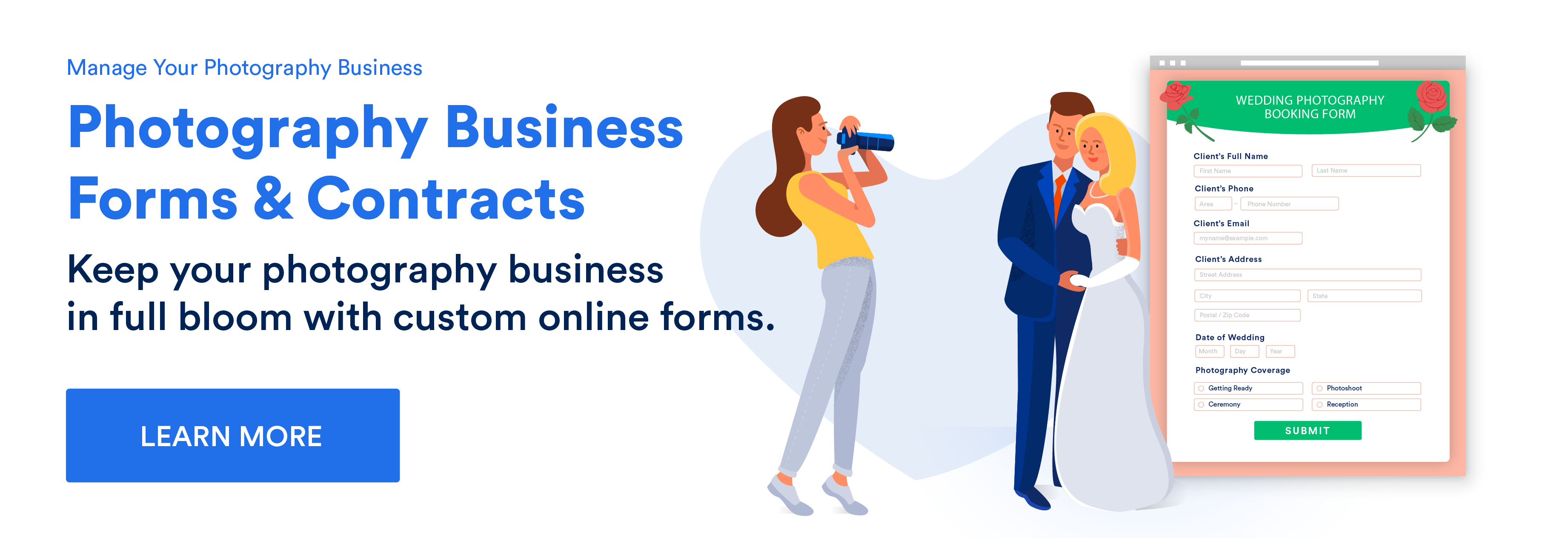 Keep your photography business in full bloom with custom online forms