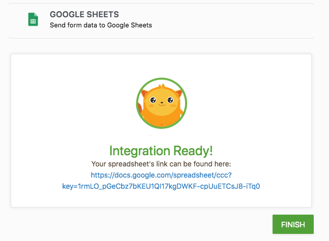 Google sheets Jotform integration is ready