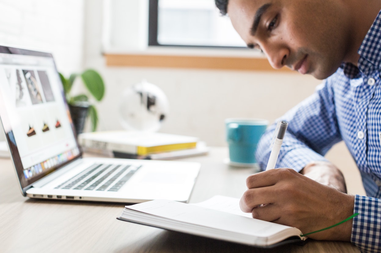 person working on swot analysis