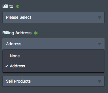 billing address