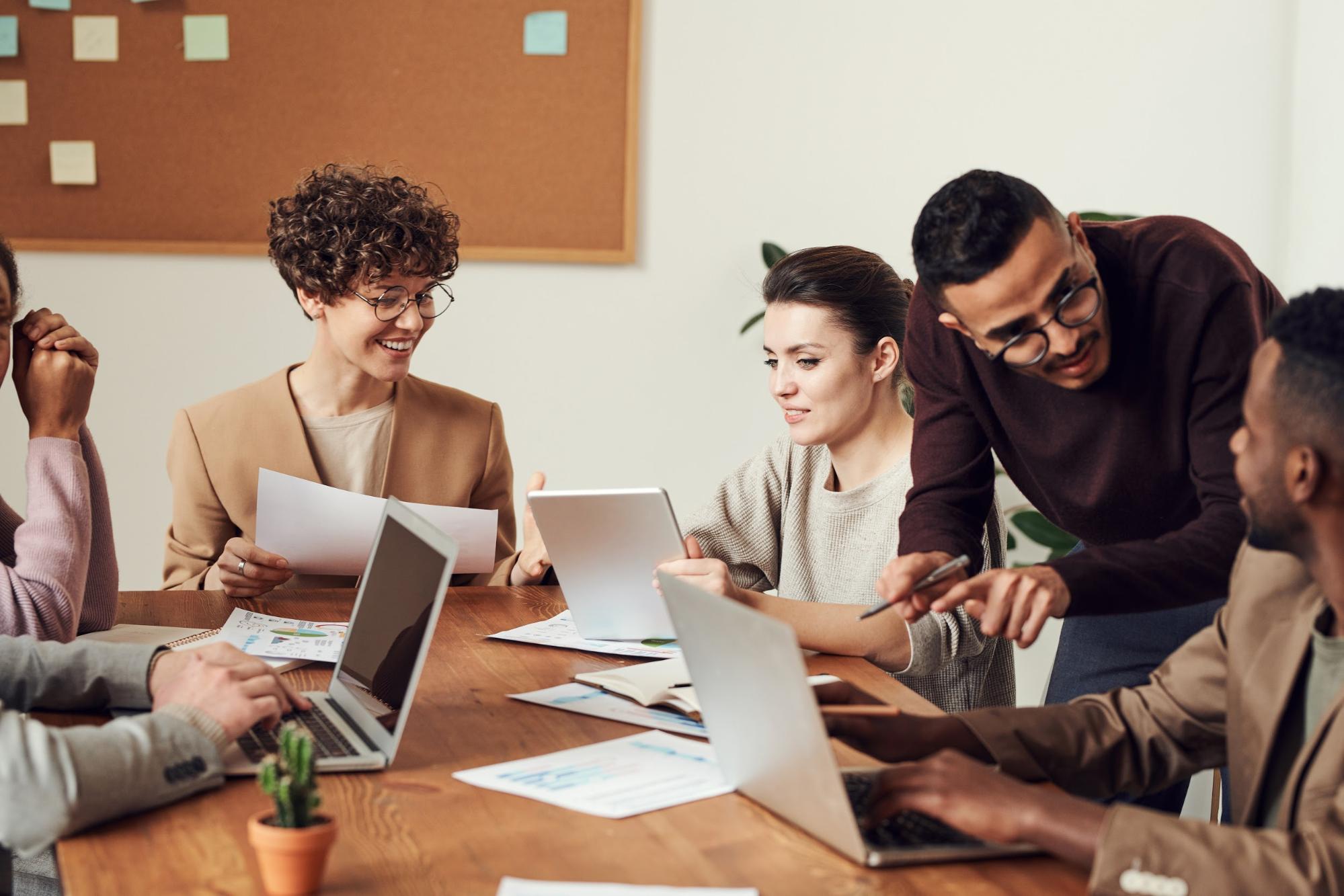 At a business meeting, a group of employees learns how they can legally comply with privacy laws