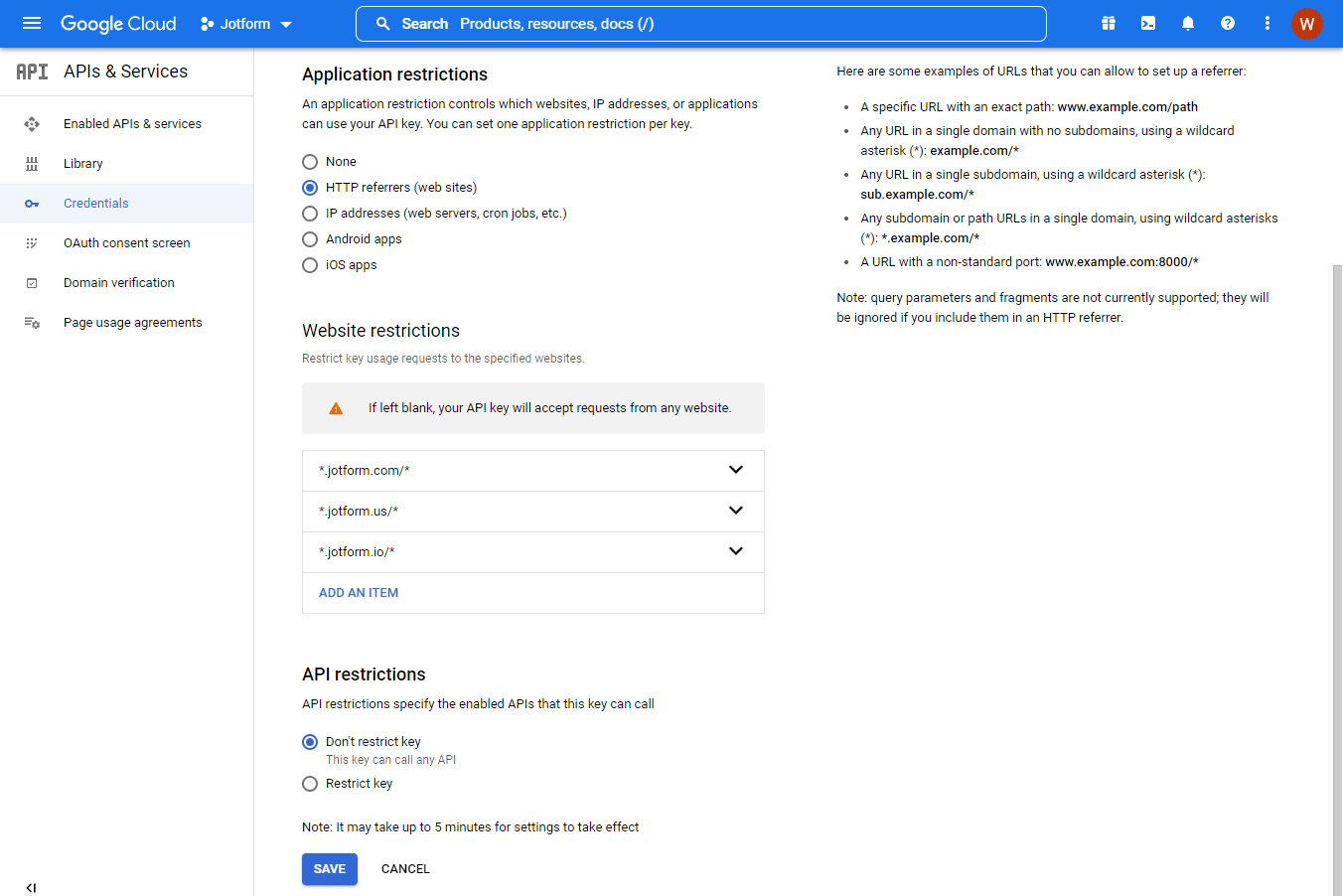 google-cloud-api-restrictions