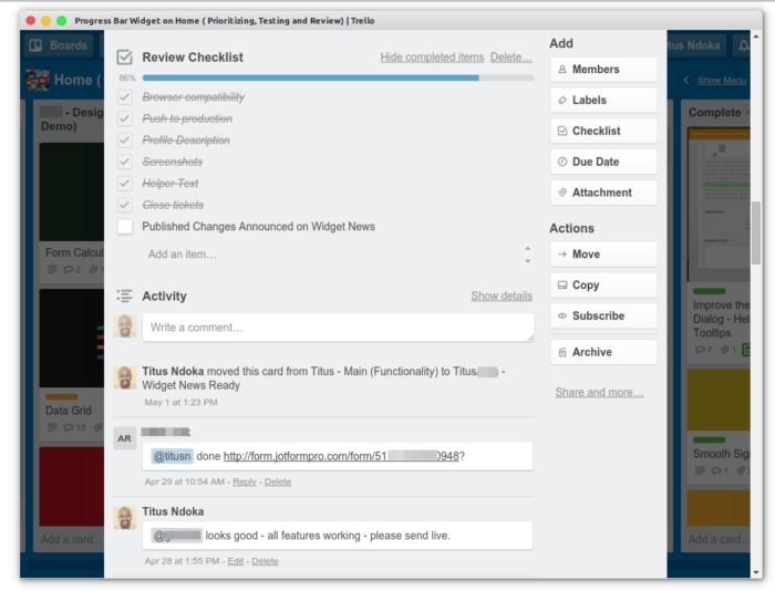 trello board tracking