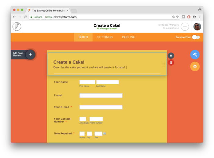 form template with react