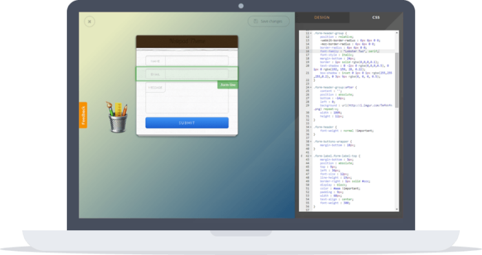 form design with css editor