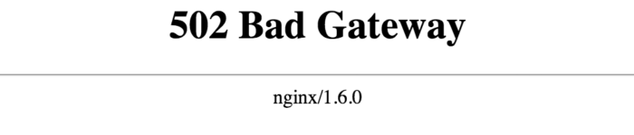 502 error page