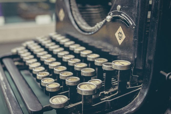 a typewriter