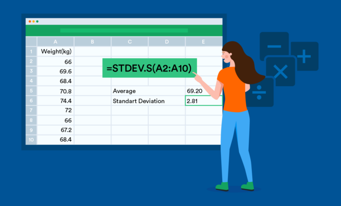 Como calcular desvio padrão no Excel