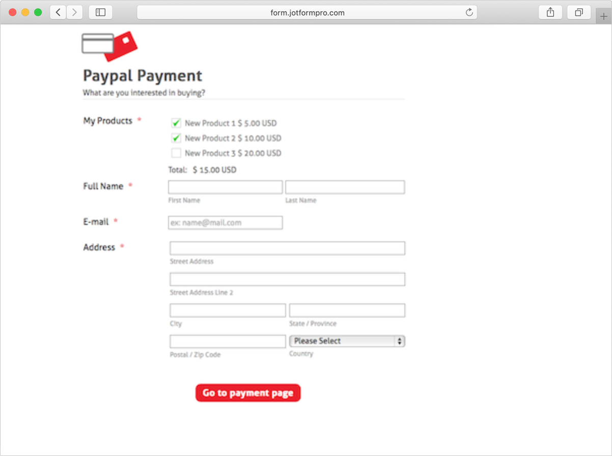 paypal payment