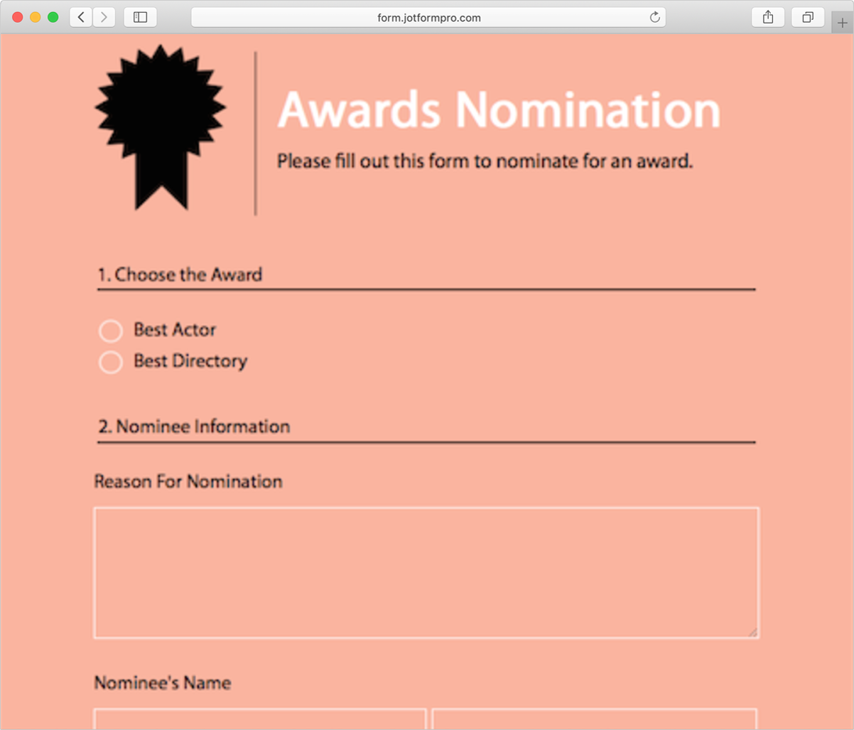 awards nomination