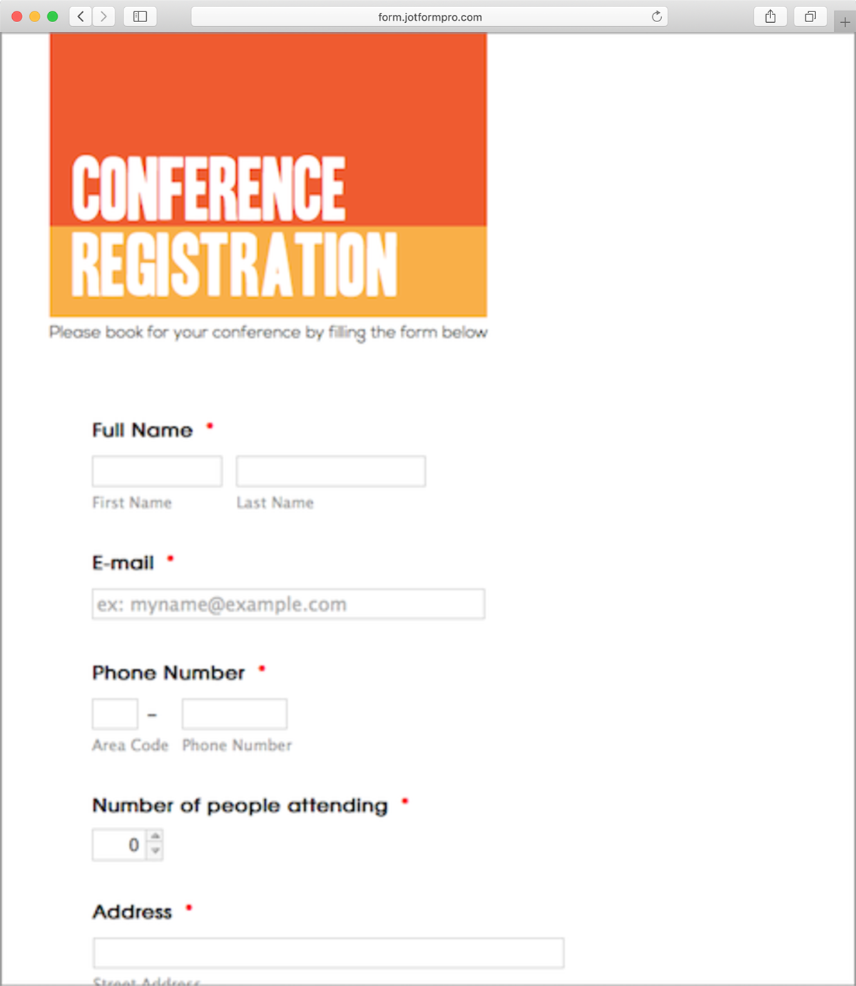conference registration