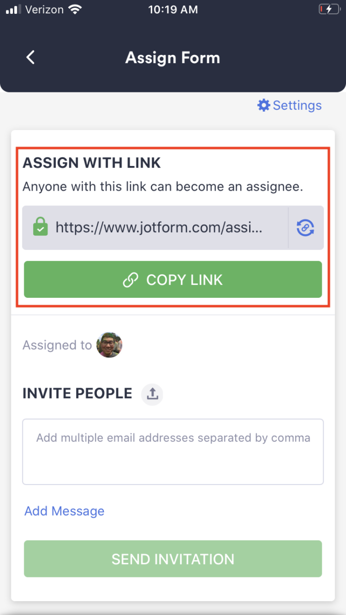 Assign forms in Jotform to improve collaboration Image-13