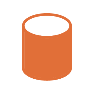 A cylinder shape