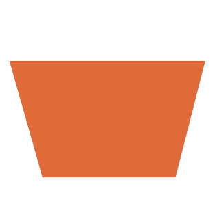 A trapezoid angled updside down