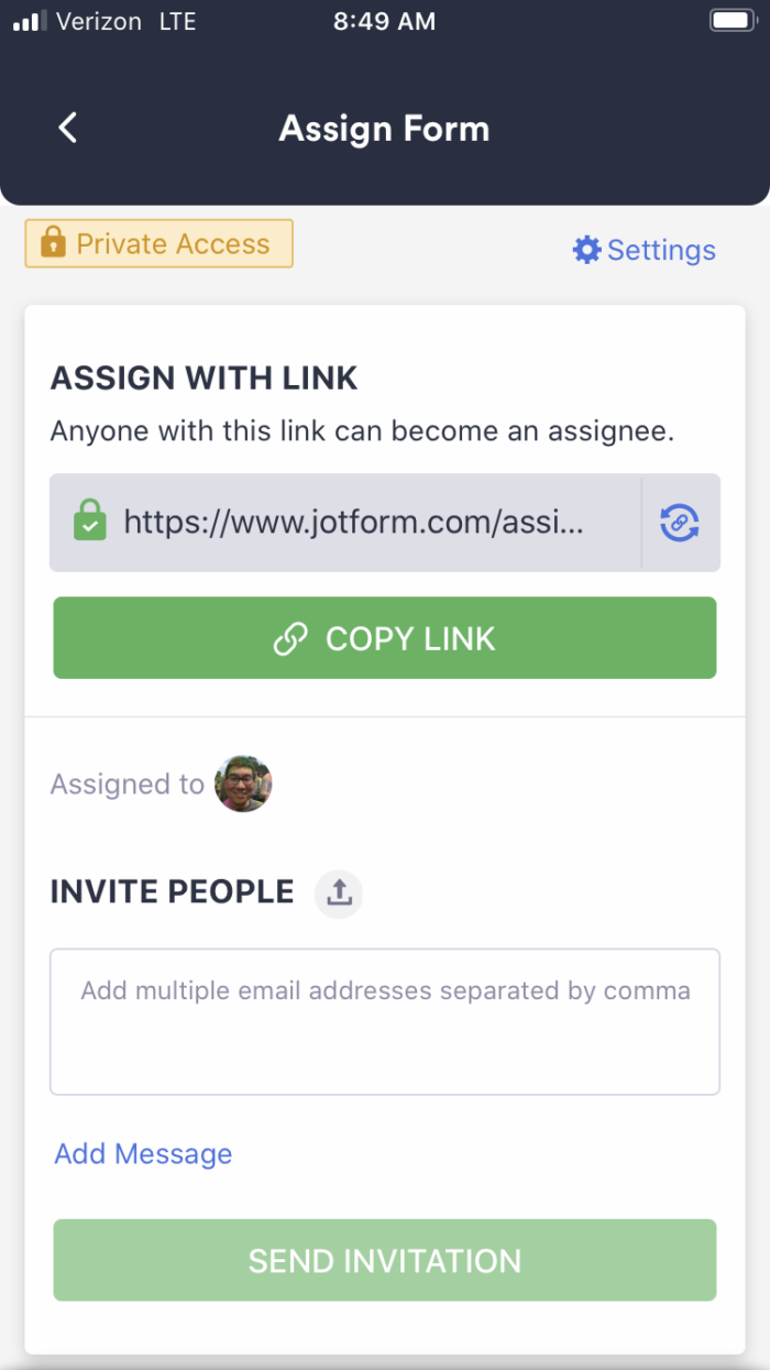 Assign forms in Jotform to improve collaboration Image-2