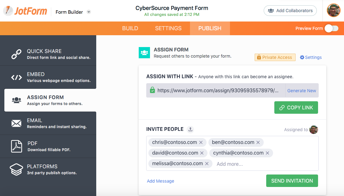 Assign forms in Jotform to improve collaboration Image-10