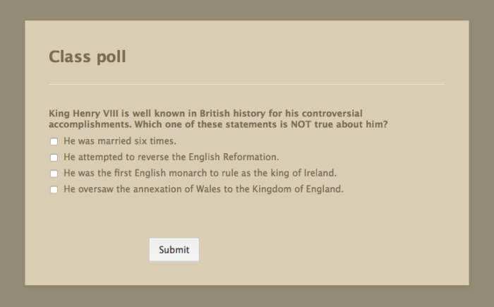 class poll template