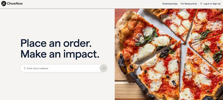 ChowNow Landing Page