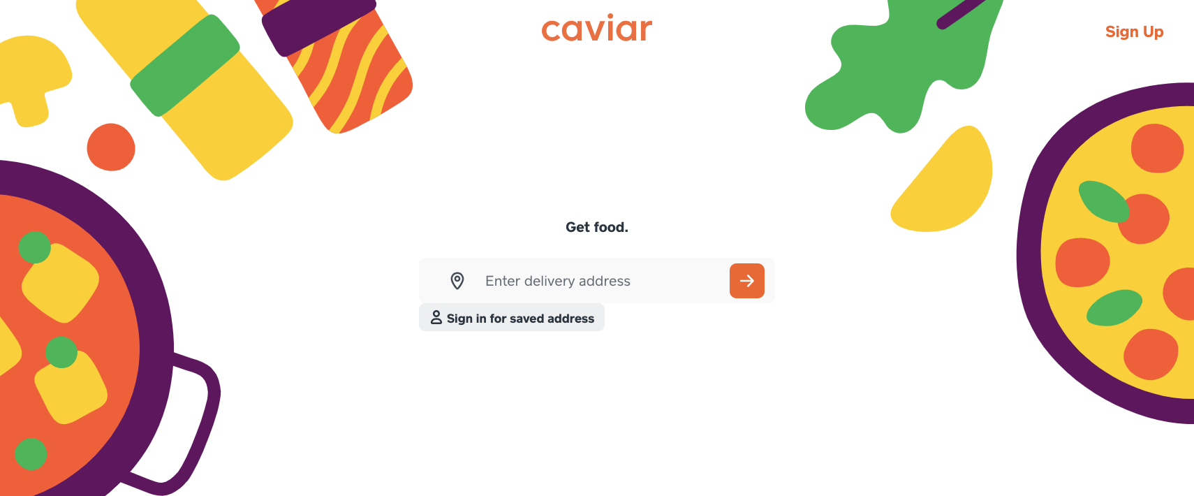 Caviar Landing Page