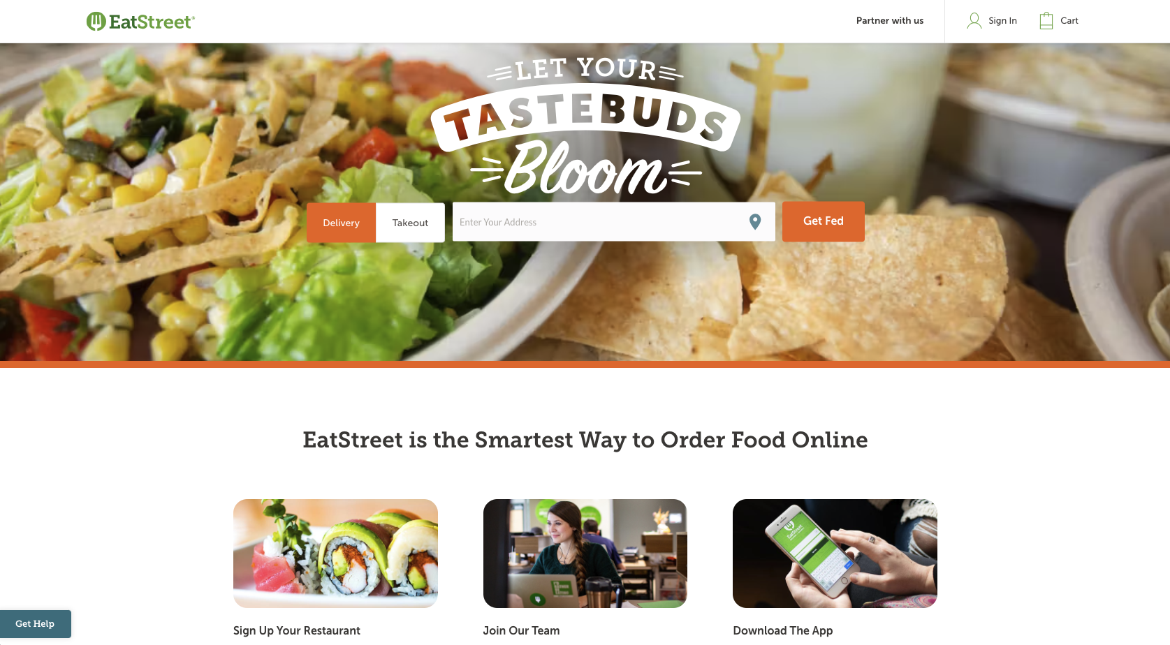 EatStreet Landing Page